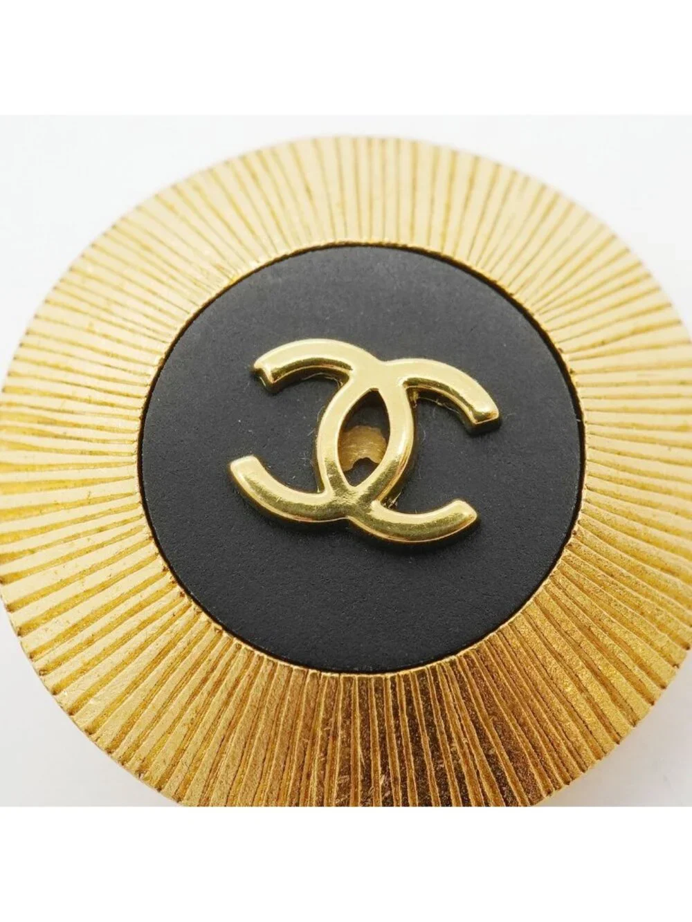 Chanel Earrings Vintage CC Logo Round